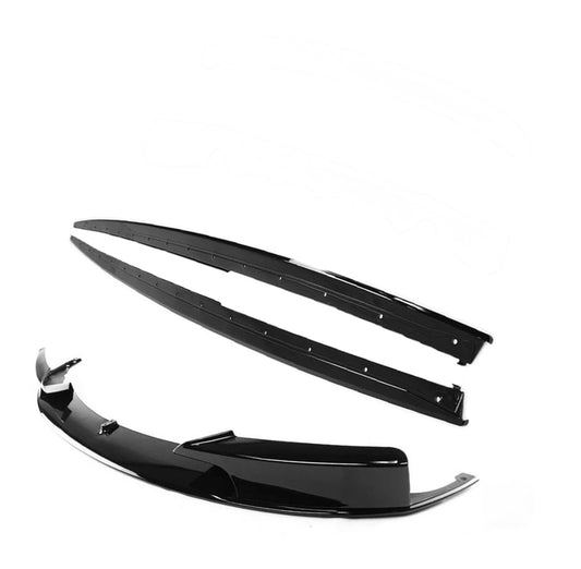 Pachet prelungire bara fata si prelungire pragurile laterale compatibil cu BMW Seria 3 F30/F31 M-Tech negru lucios