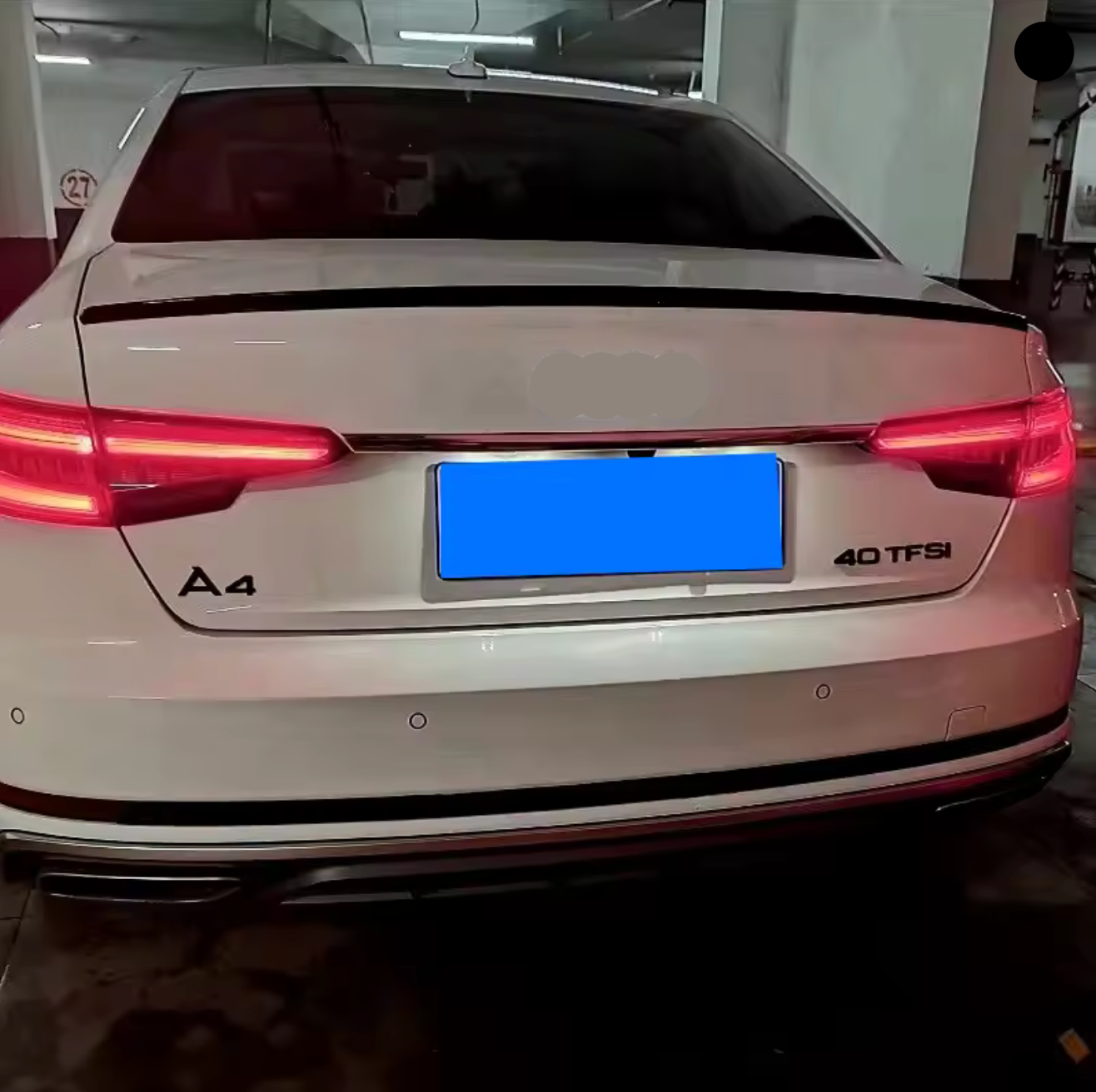 Eleron portbagaj compatibil cu Audi A4 B9 2019+ negru lucios S4 Design