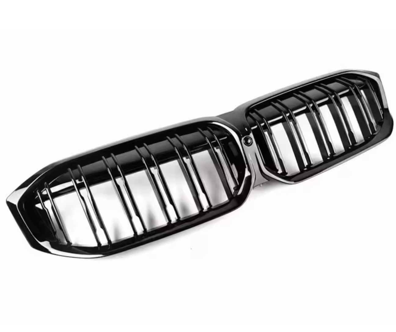 Grile centrale duble compatibile cu BMW seria 3 G20 G21 2019-up negru lucios