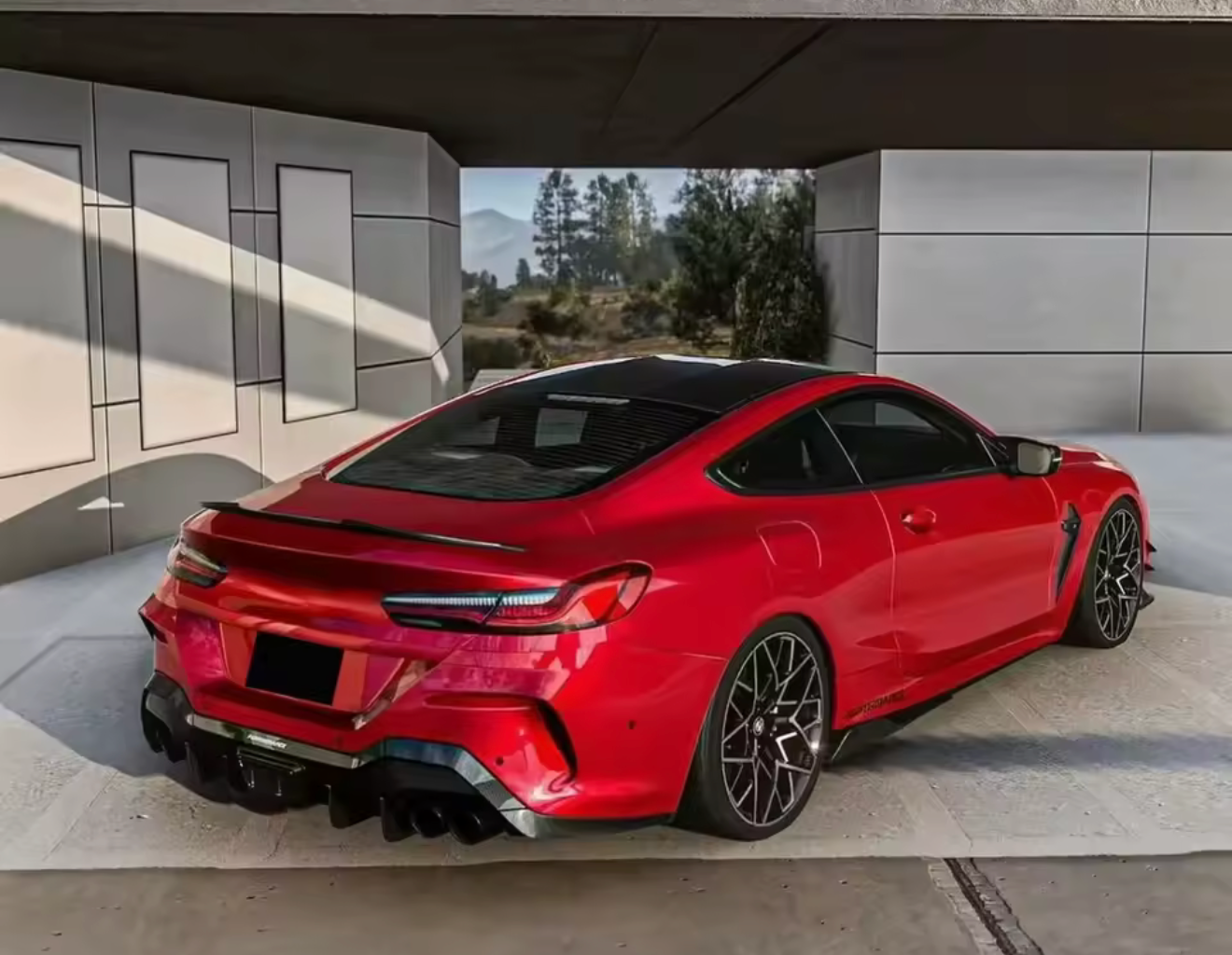 Eleron portbagaj compatibil cu BMW Seria 8 G15 Coupe 2018+ M4 Design negru lucios