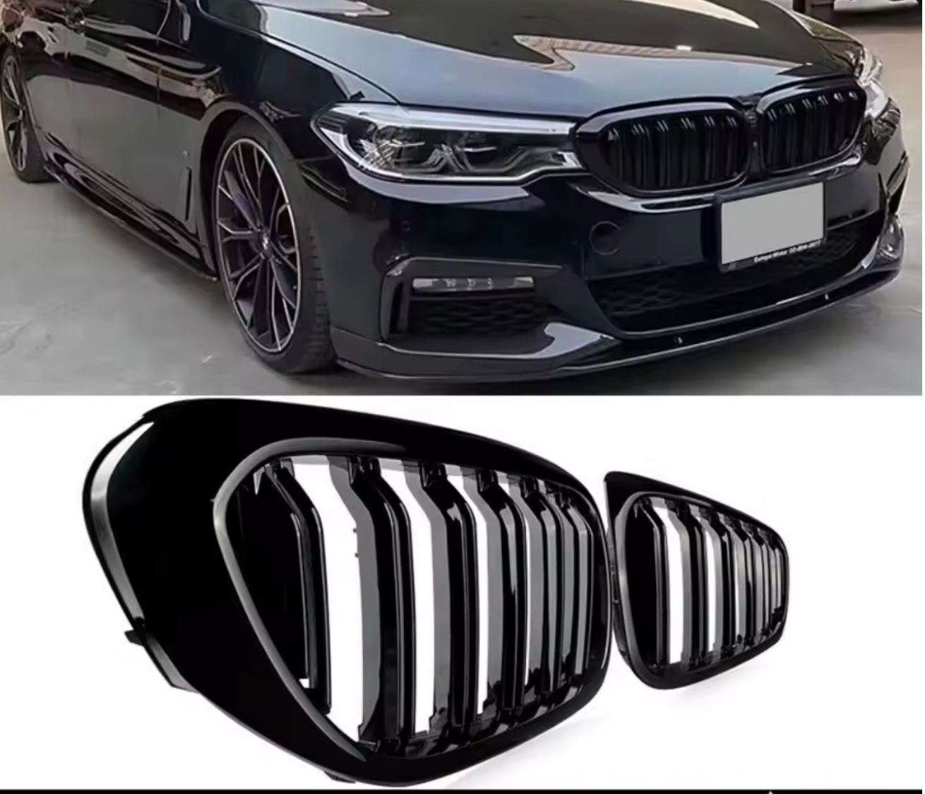 Grile centrale compatibile cu BMW seria 5 G30 G31 (2017-2020) negru lucios