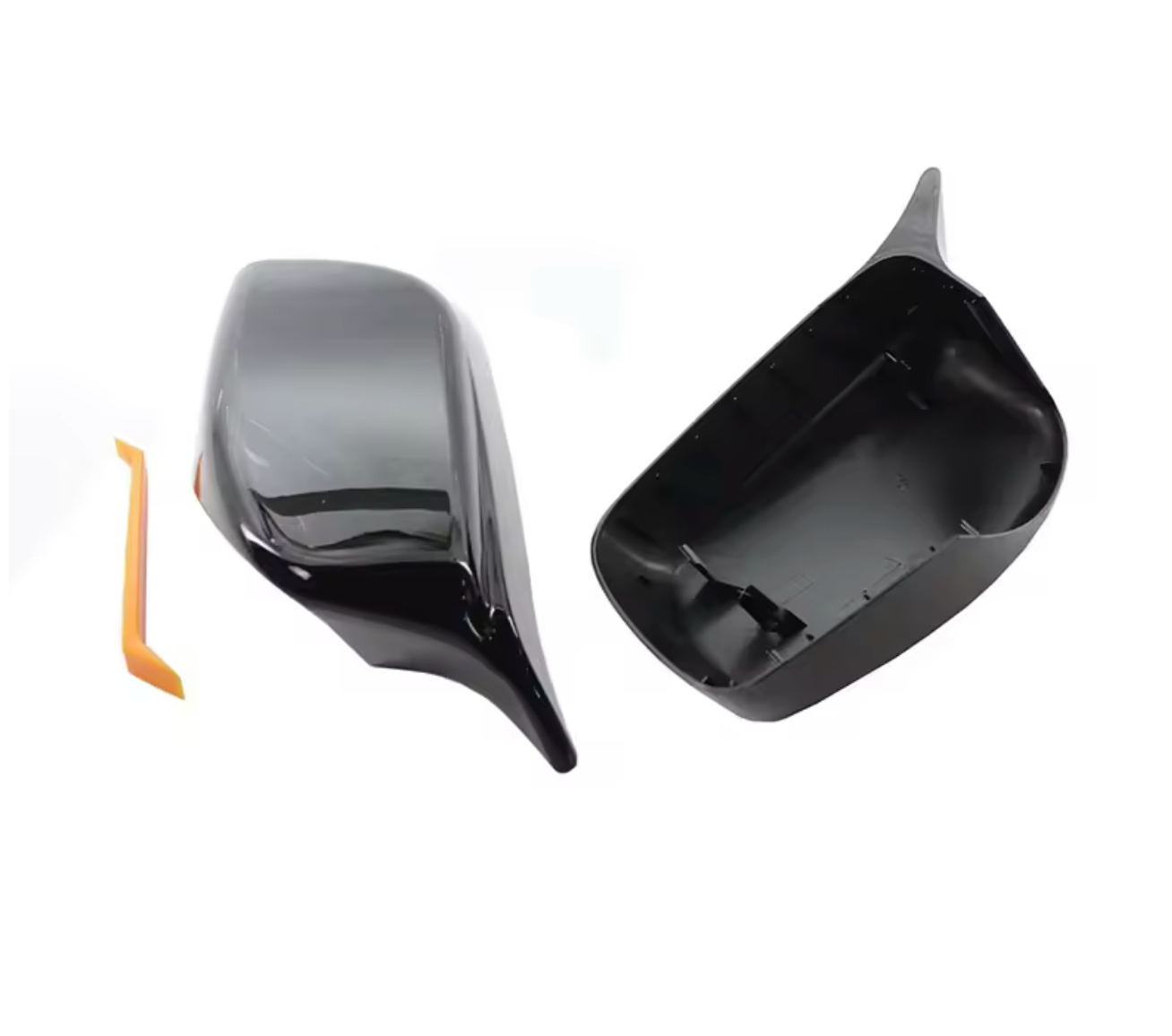 Capace oglinda Batman Style compatibil cu BMW seria 5 E60 E61(2003-2010) negru lucios cu CLIPSURI