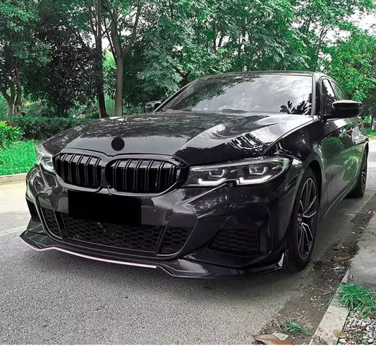Grile centrale duble compatibile cu BMW seria 3 G20 G21 2019-up negru lucios
