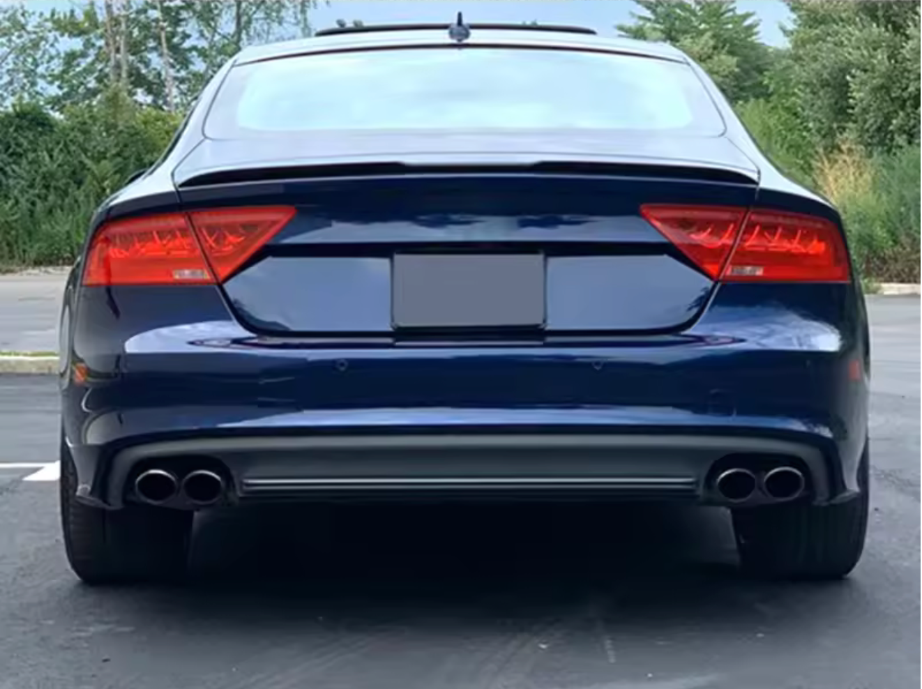 Eleron portbagaj M4 Style compatibil cu Audi A7 S7 RS7 (2012-2018) negru lucios