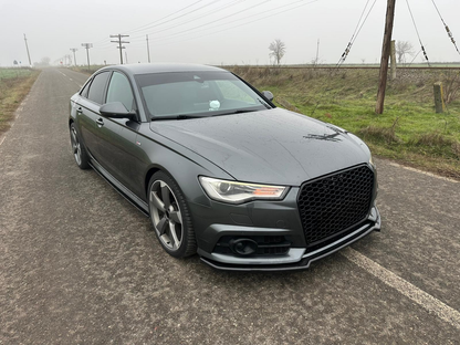 Grila centrala tip RS6 compatibila cu Audi A6 C7 NFL (2012-2015) negru lucios