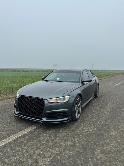 Grila centrala tip RS6 compatibila cu Audi A6 C7 NFL (2012-2015) negru lucios