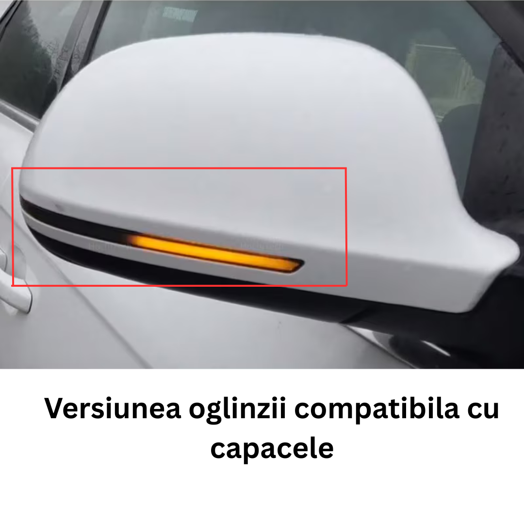 Capace oglinda Batman Style compatibile cu Audi A4 B8 2008-2012 Negru lucios