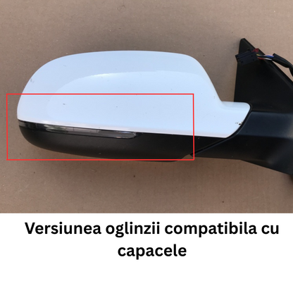 Capace oglinda Batman Style compatibile cu Audi A4 B8 2012-2016 Negru lucios
