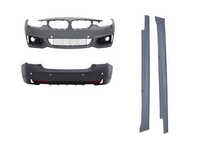 Kit Exterior compatibil cu BMW Seria 4 F32 M-Tech Design cu Praguri Laterale si Grile pentru proiectoare
