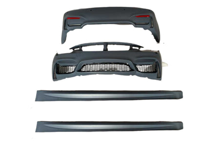 Kit Exterior compatibil cu BMW Seria 4 F36 M4 Design cu Praguri Laterale si Grile pentru proiectoare