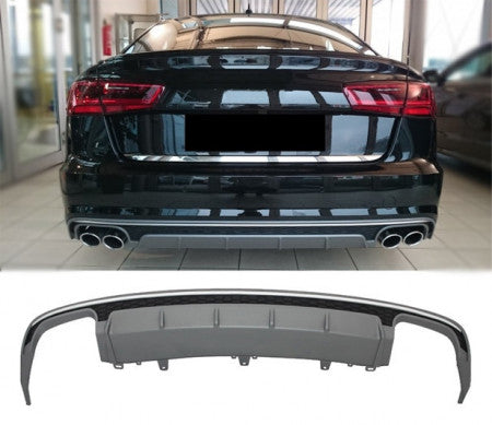 Difuzor bara spate S6 style compatibil cu Audi A6 C7 FL Sedan AVANT Standard 2015-2018