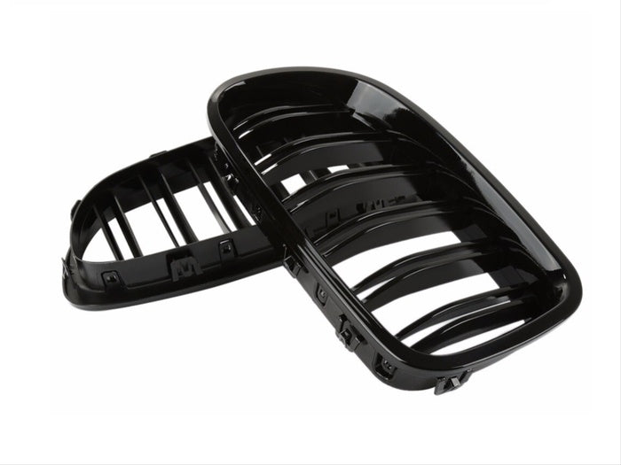 Grile centrale duble M5 style compatibile cu Bmw seria 5 F10 F11(2012-2016) negru lucios