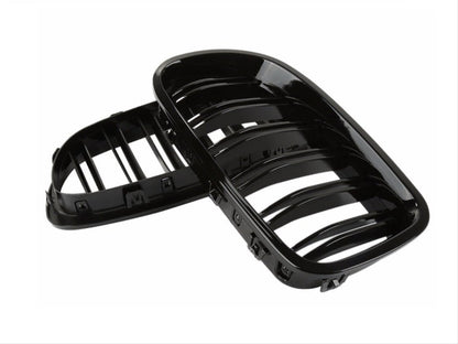 Grile centrale duble M5 style compatibile cu Bmw seria 5 F10 F11(2012-2016) negru lucios