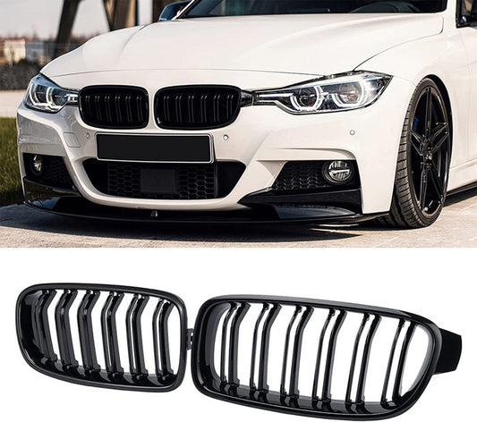Grile centrale duble M3 style compatibile cu Bmw seria 3 F30 F31(2012-2018) negru lucios