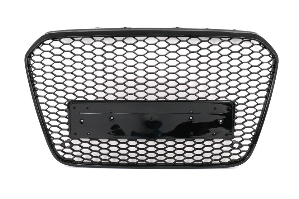 Grila centrala tip RS6 compatibila cu Audi A6 C7 NFL (2012-2015) negru lucios