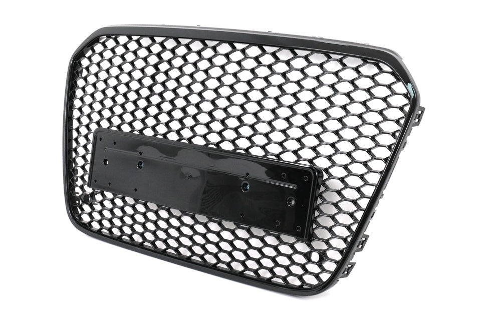 Grila centrala tip RS6 compatibila cu Audi A6 C7 NFL (2012-2015) negru lucios