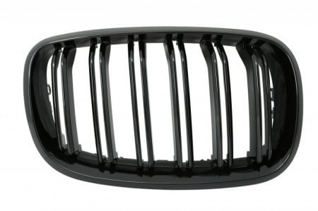 Grile centrale duble compatibile cu BMW X5 E70(2008-2014) negru lucios