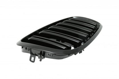 Grile centrale duble compatibile cu BMW X5 E70(2008-2014) negru lucios