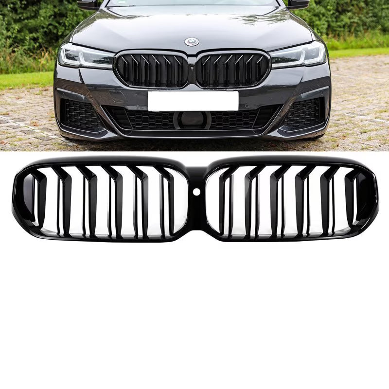 Grile centrale compatibile cu BMW seria 5 G30 G31 Facelift 2021+ negru lucios