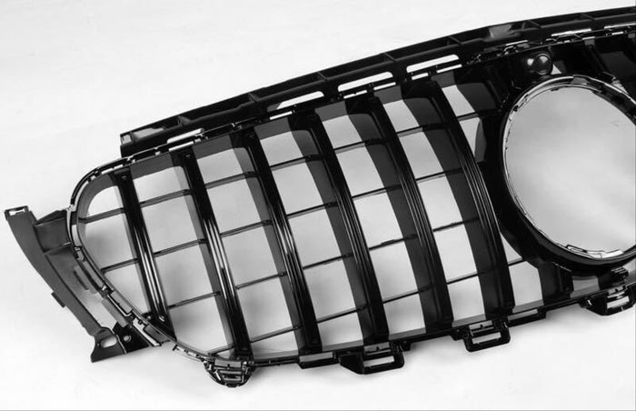 Grila Centrala GT-R Panamericana Design compatibil cu MERCEDES Benz E-Class W213 S213 C238 2016-2019 Negru lucios