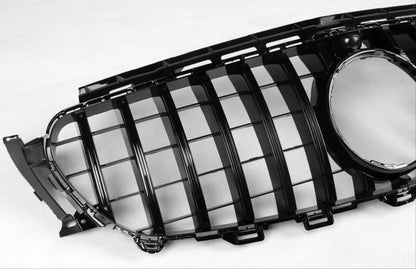 Grila Centrala GT-R Panamericana Design compatibil cu MERCEDES Benz E-Class W213 S213 C238 2016-2019 Negru lucios