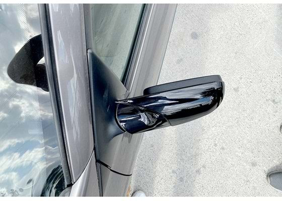 Capace oglinda Batman Style compatibile cu Renault Megane 2 2002-2009 Negru lucios