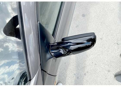 Capace oglinda Batman Style compatibile cu Renault Megane 2 2002-2009 Negru lucios