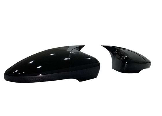 Capace oglinzi Batman Style compatibile cu VW Scirocco 2008-2017 Negru lucios