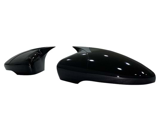 Capace oglinzi Batman Style compatibile cu VW Scirocco 2008-2017 Negru lucios