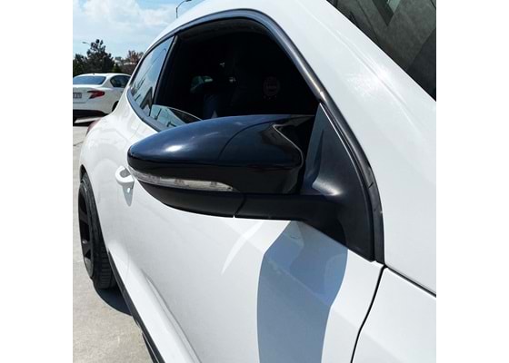 Capace oglinzi Batman Style compatibile cu VW Scirocco 2008-2017 Negru lucios