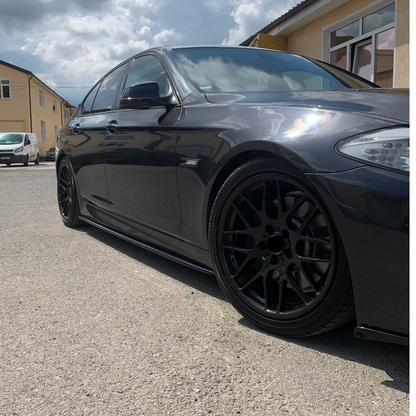 Pachet Lip prelungire bara fata si praguri laterale BMW seria 5 F10(2010-2017) negru luciosa
