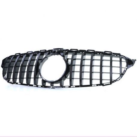 Grila Centrala compatibil cu Mercedes C-Class W205 S205 C205 S205 2014-2018 GT-R Panamericana Design Negru Lucios